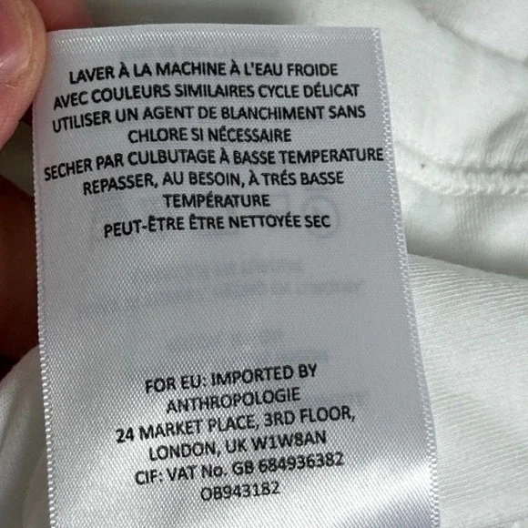 Anthropologie Maeve‎ Curran White Long Sleeve Top Womens Size XS Faux Wrap Boho - Picture 8 of 16